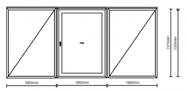 Új DECCO portálszerkezet (erkélyfal, teraszfal) bukótoló ajtóval