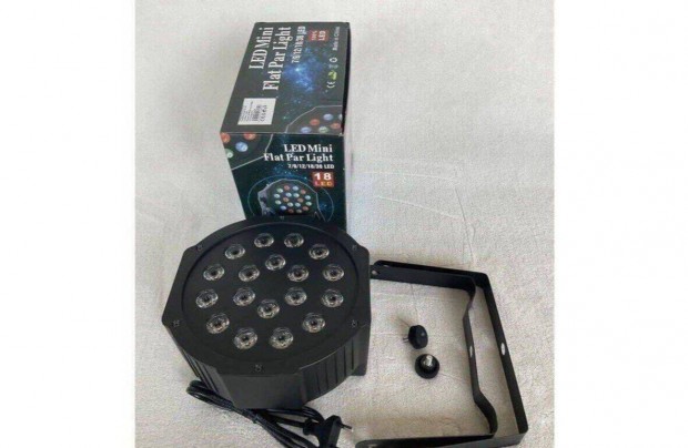 j DMX 18 Led stroboszkp mini disco lmpa hangvezrls