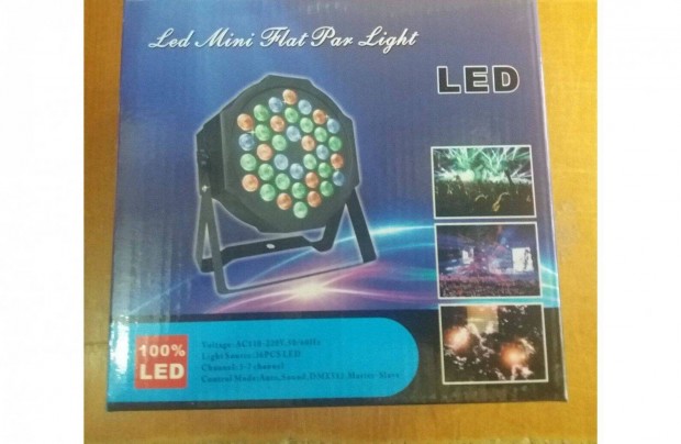 j DMX 36 Led stroboszkp mini disco lmpa hangvezrls