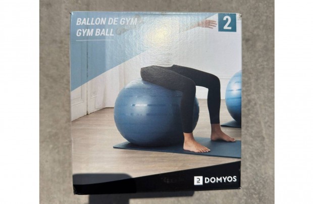 Új Decathlon Domyos fitneszlabda 2-es Méret 65 cm Kék Fitness Labda