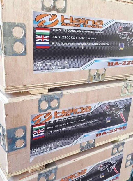 Új Elektromos csörlő szerelőlappal görgős léccel 12v 2300kg