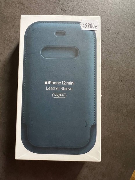 j Eredeti Apple iphone 12 mini Baltic Blue Leather Sleeve with Magsaf