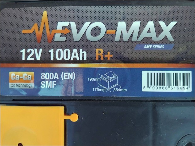 j Evo-Max 12V/100Ah R+ akkumultor