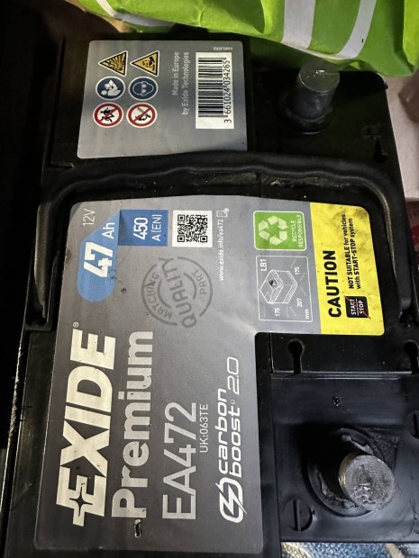 Új Exide 60ah Jobb + Akkumulator