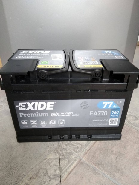 j Exide Premium 77Ah 760A jobb+ (EA770) akkumultor