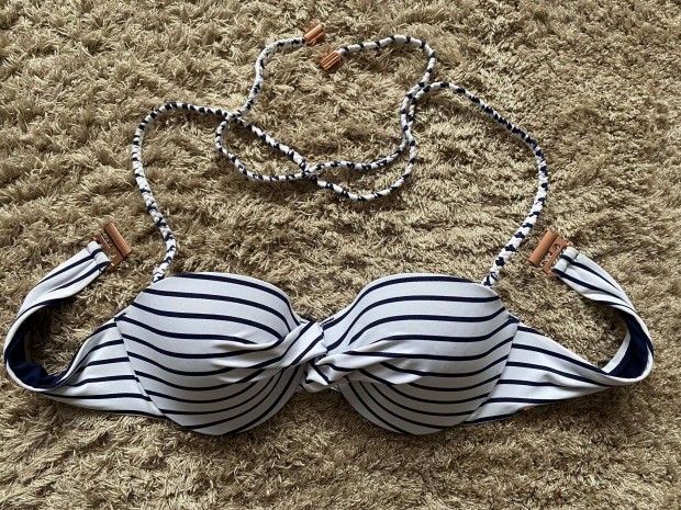 Új F&F csíkos megkötős bikini felső