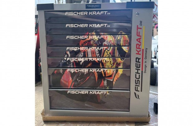 j Fischer -Kraft magasan felszerelt szerszmos kocsi 7 fiokos