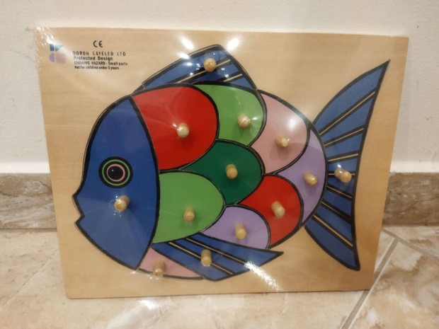 Új Fogantyús hal puzzle, kirakó készségfejlesztő játék