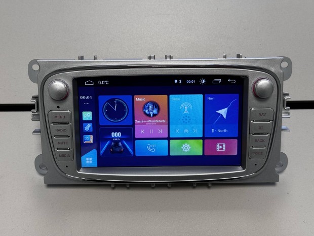 j Ford C-Max 2006-10 Szrke Android Navigcis multimdia Carplay