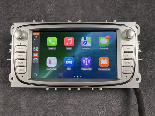 j Ford C-Max 2006-10 Szrke Android Navigcis multimdia Carplay