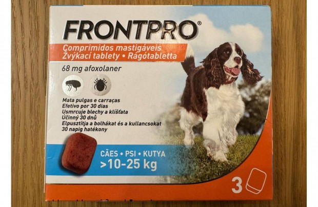 j Frontpro Rgtabletta Kutyknak Bolha Kullancs Ellen 10-25 kg 3x