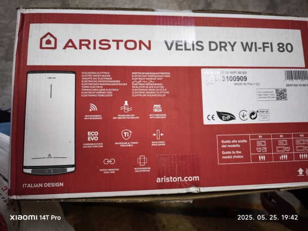 Új/Garis - Ariston Velis Pro Dry WIFI 80 villanybojler