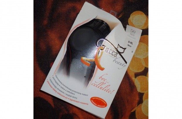 j Gatto Beauty by cellulit 50 DEN XL fekete harisnya