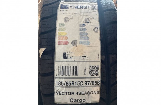 Új Goodyear Vector 4Seasons Cargo 185/65 R15C Kisteher Autó Gumi 4évsz