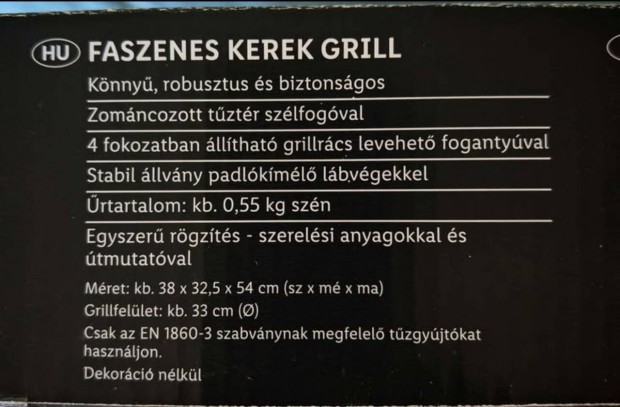 Új Grill Meister faszenes kerek grill!
