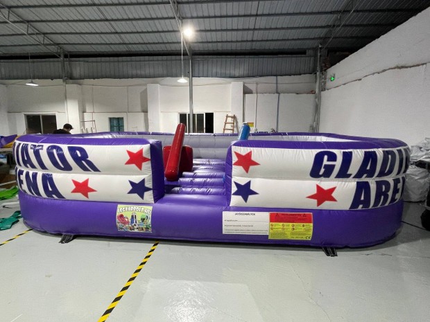 Új HJ23 Gladiátor aréna 6x4m légvár ugrálóvár anyagból