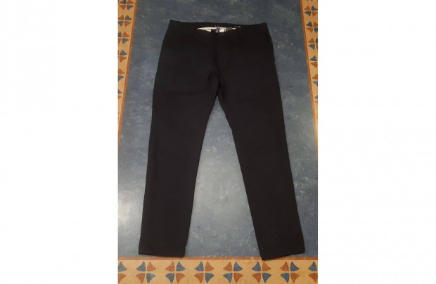 Új H&M Skinny sötétkék szűkszárú ffi rugalmas vászonnadrág 34 (36) /30