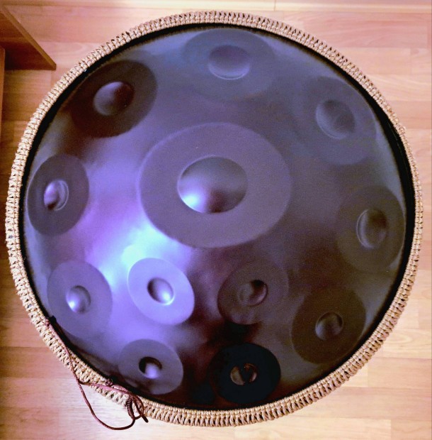 j Handpan 12 hang, Violet design, 432Hz, D-moll