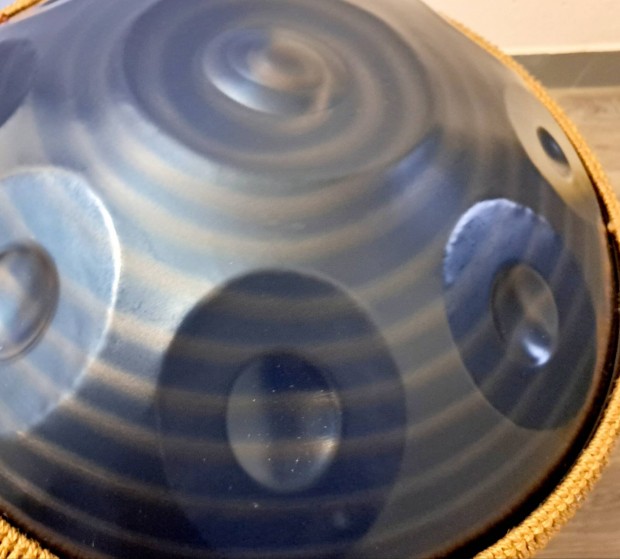 j Handpan Galaxy Blue design, 10 hang, 432Hz