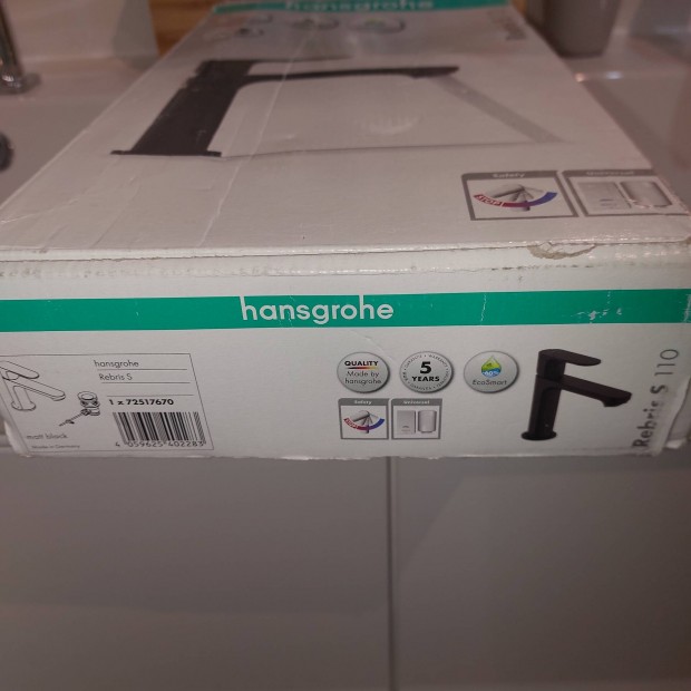 j Hansgrohe Rebris s110 fekete mosd csaptelep