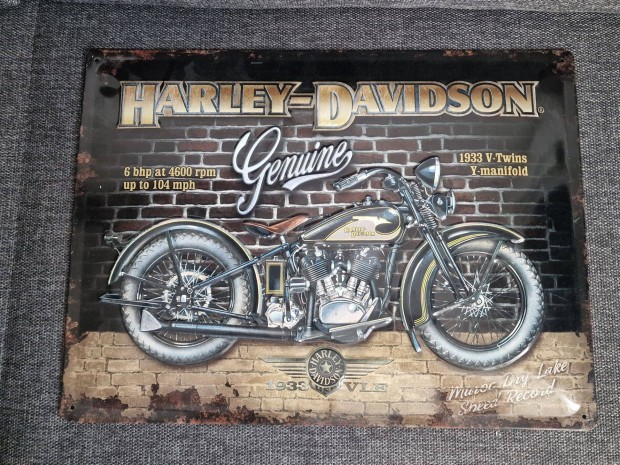 j Harley Davidson dombornyomott 40 x 30 cm-es fmtbla elad