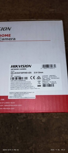 j Hikvision Network Camera DS-2CD2725FWD-IZS