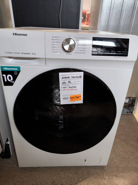 Új Hisense 10 kg-os Mosógép garanciával
