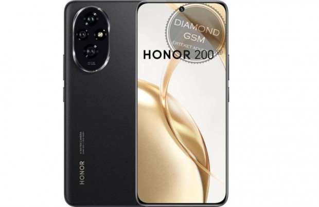 j Honor 200 256/8 GB Dual, Fekete sznben, gyri