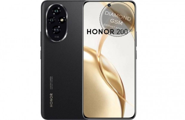 j Honor 200 256/8 GB Dual, Fekete sznben, gyri