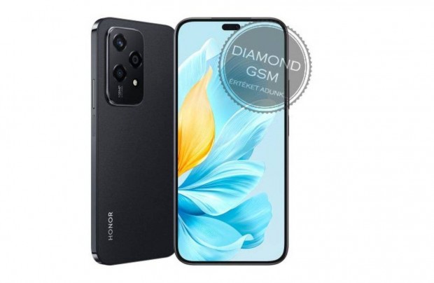 j Honor 200 Lite 256/8 GB Dual, Fekete sznben, gyri