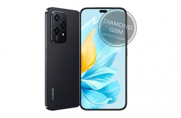 j Honor 200 Lite 256/8 GB Dual, Fekete sznben, gyri