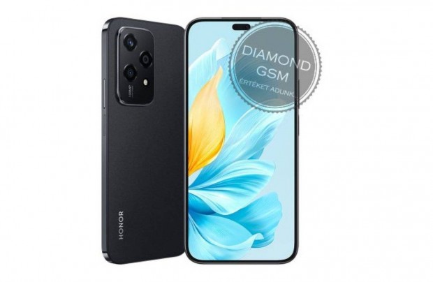 j Honor 200 Lite 256/8 GB Dual, Fekete sznben, gyri