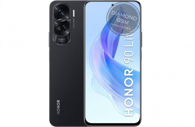 j Honor 90 Lite 5G 256/8 GB Dual, Fekete sznben,