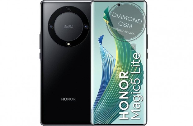 j Honor Magic5 Lite 5G 128/6 GB Dual, Fekete sznben