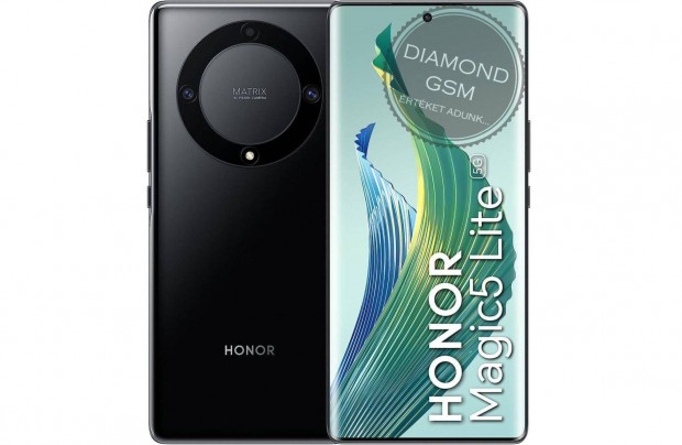 j Honor Magic5 Lite 5G 128/6 GB Dual, Fekete sznben,
