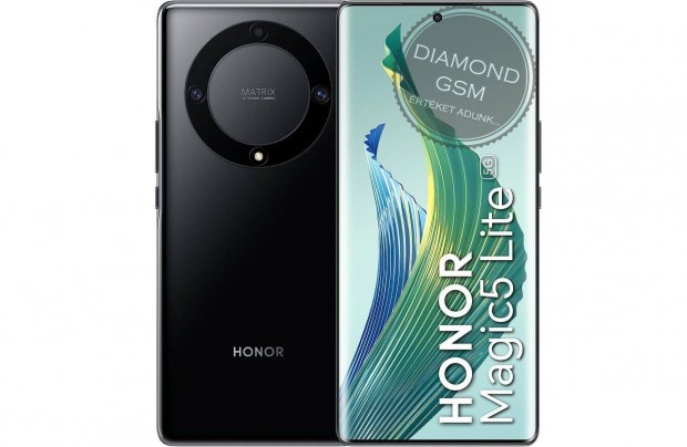 j Honor Magic5 Lite 5G 128/6 GB Dual, Fekete sznben,