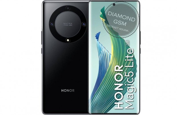 j Honor Magic5 Lite 5G 256/8 GB Dual, Fekete sznben,