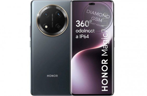 Új Honor Magic7 Lite 5G 256/8 GB Dual, Fekete színben,