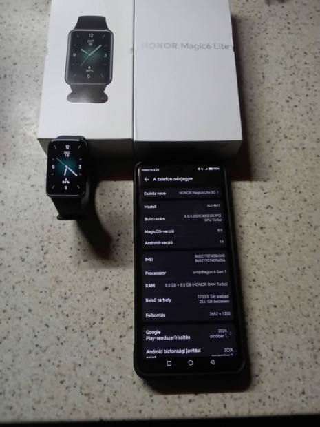 j Honor Magic 6 lite+Honor Band 9 elad