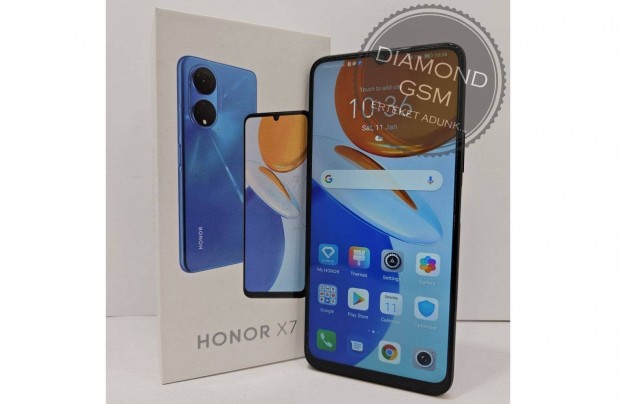 j Honor X7 128 GB, Fekete sznben, Bemutat darab,