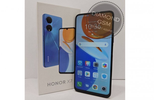 j Honor X7 128 GB, Fekete sznben, Bemutat darab,