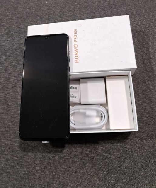Új Huawei P30 Lite Fekete Kártyafüggetlen Mobiltelefon Eladó!