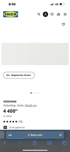 j Ikea Veddinge 60x20 fehr fikellap ( 3 db) 