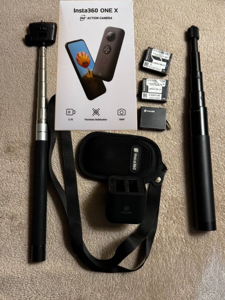Új Insta360 ONE X 360 fokos akciókamera dobozában, kiegészítőkkel!!!