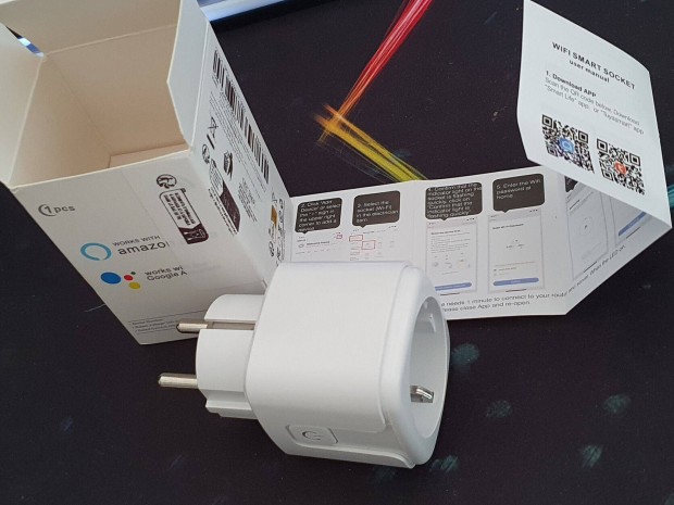 Uj Intelligens WiFi 230V dugalj - energiafelgyelettel Smart Plug Tuya