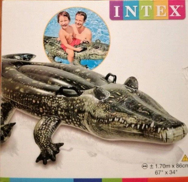 j Intex valsgh leth krokodil aligtor matrac 170x86cm felfjhat