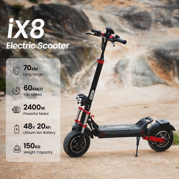 Új Iscooter IX8 Dual 2x1200W elektromos roller