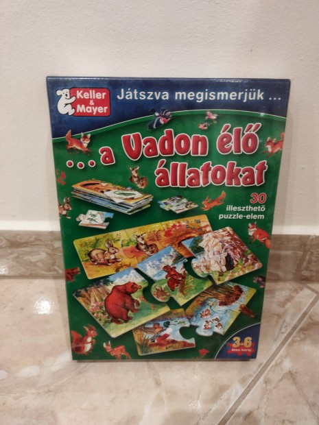 j Jtszva megismerjk a vadon l llatokat puzzle, kszsgfejleszt