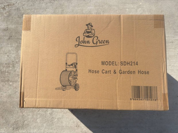 Uj John Green Kerti Kocsi Szett Locsolo Tomlo 50m 1/2"