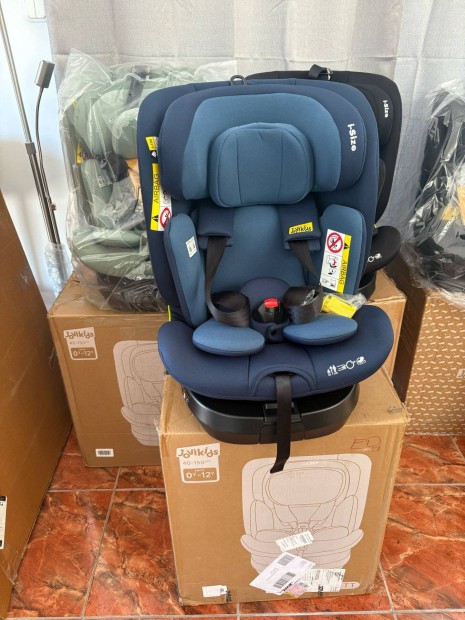 Új Jovikids Ranger TT gyerekülés babaülés isofix 360 fok fekete kék